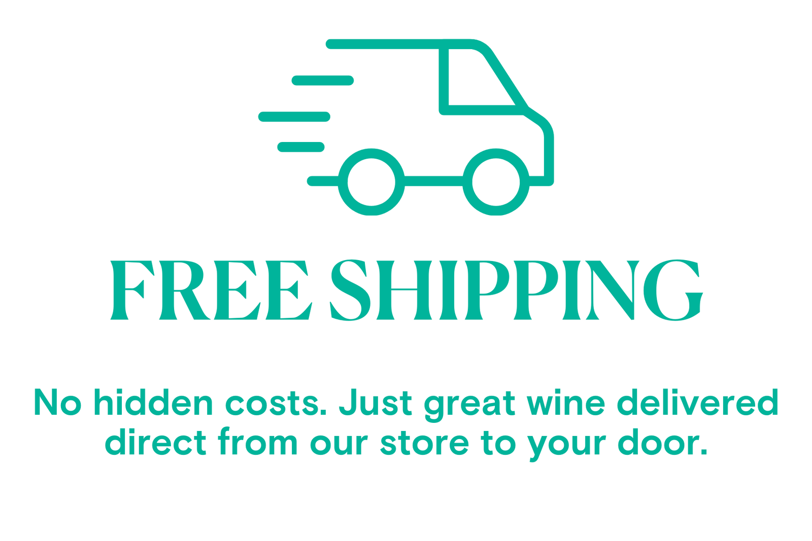 Free shipping icon with text on a white background