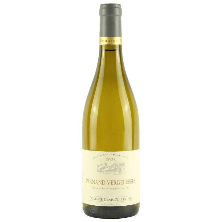 Wine bottle with a label on a white background