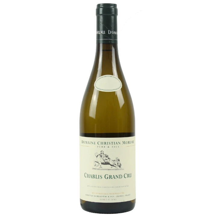 Wine bottle with a label on a white background