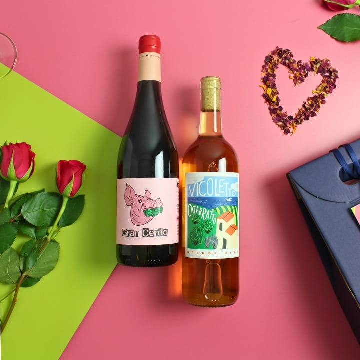 Natural Wine Duo : Red and Orange Wine Gift