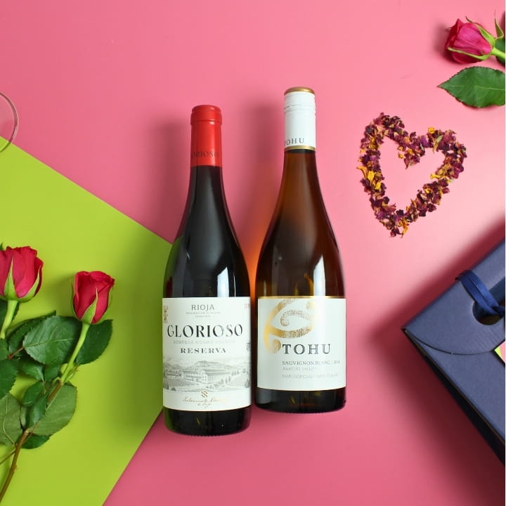 Wine Icons - Rioja Reserva and NZ Sauvignon Blanc Wine Gift