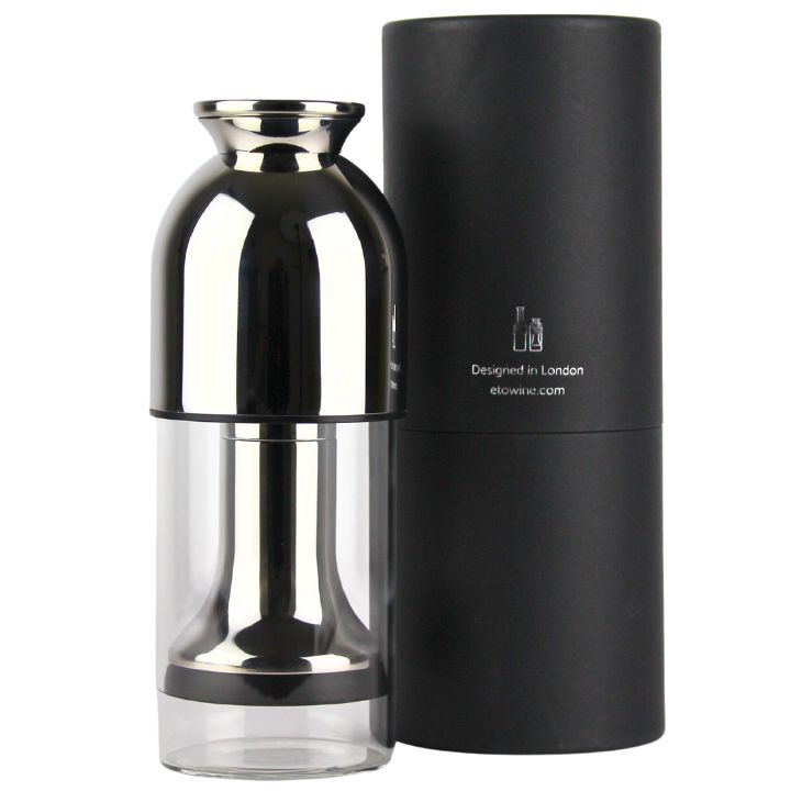 Eto Wine Decanter, Silver Mirror Finish Reserve Wines