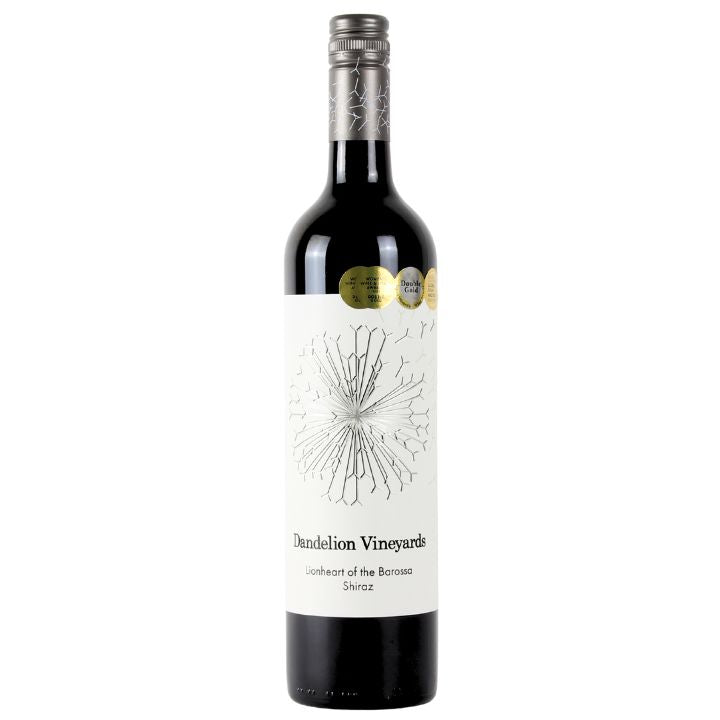 Wine bottle with 'Dandelion Vineyards' Lionheart of the brossa shiraz