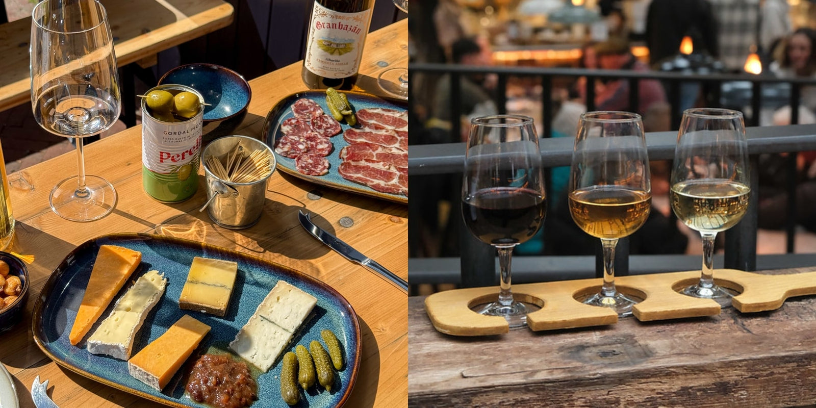 In-store highlights: Cheese and Wine , Charcuterie plates and wine flight glasses. 