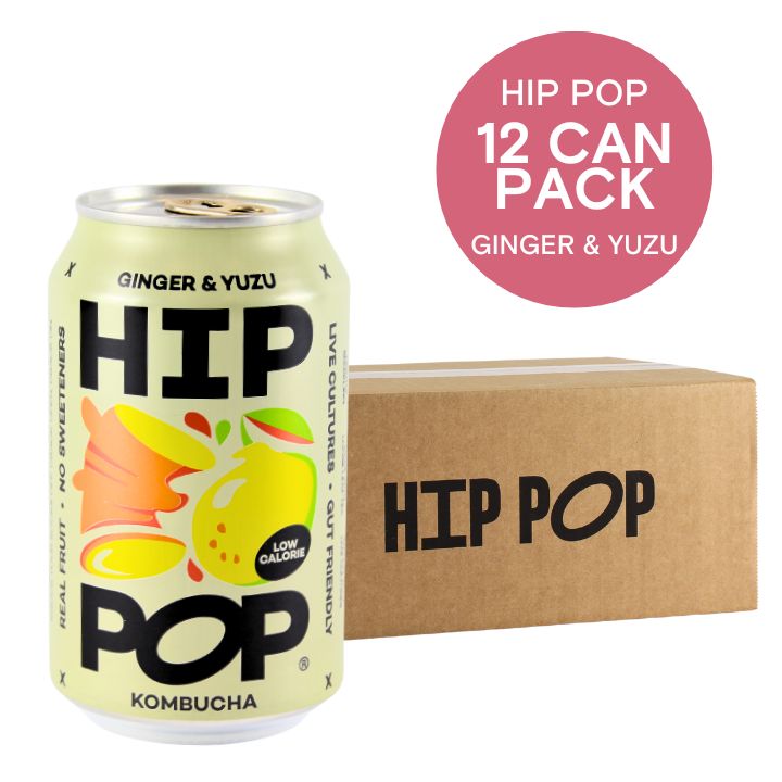 Hip Pop Bundle, Ginger Yuzu Kombucha 12x330ml Pack