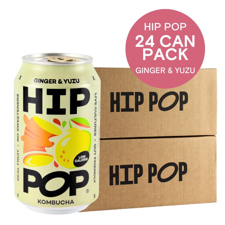 Hip Pop Bundle, Ginger Yuzu Kombucha 24x330ml Pack