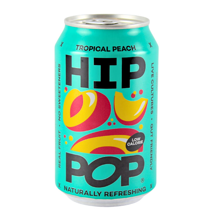 Hip Pop, Tropical Peach, Living Soda 330ml