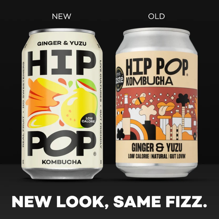Hip Pop Bundle, Ginger Yuzu Kombucha 24x330ml Pack