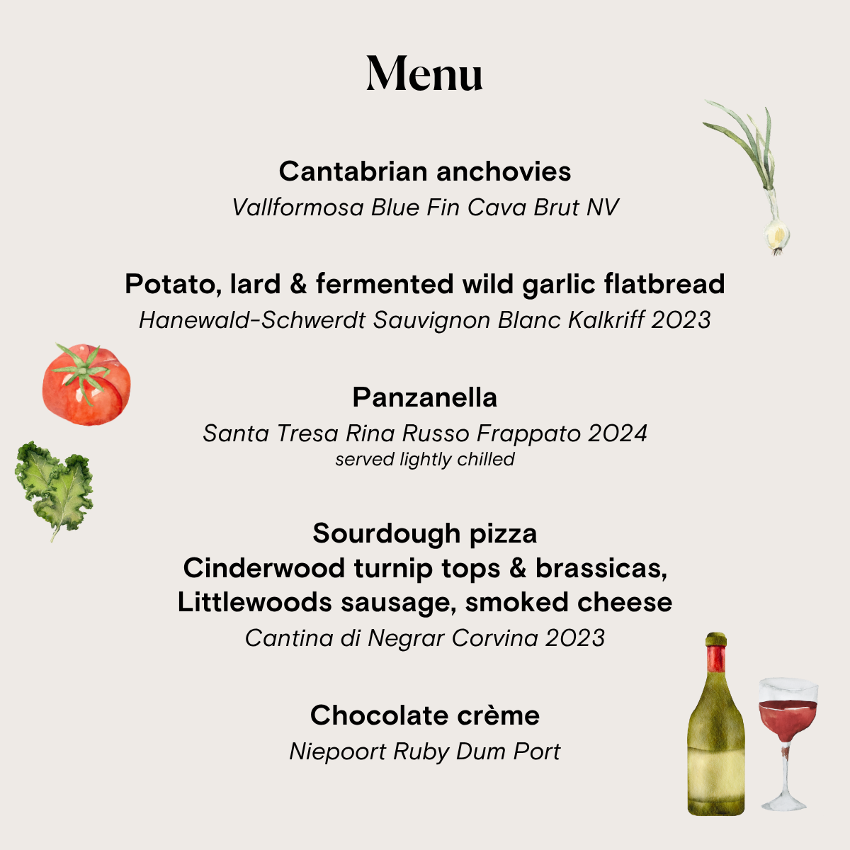 Spring Plates and Wines by Honest Crust X Reserve Wines at Picturedrome, Thursday 18th June