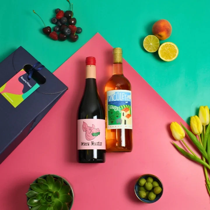 Natural Wine Duo : Red and Orange Wine Gift