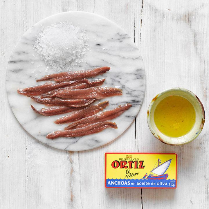 Ortiz Cured Anchovies, 8-9 fillets, País Vasco, tin