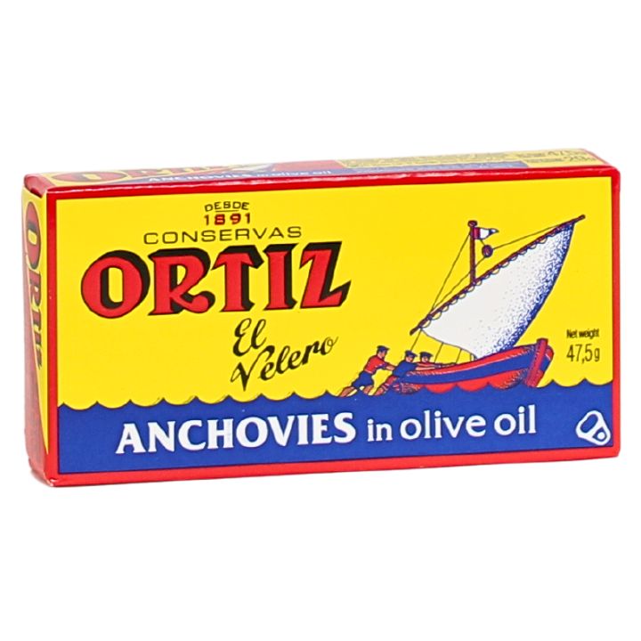 Ortiz Cured Anchovies, 8-9 fillets, País Vasco, tin