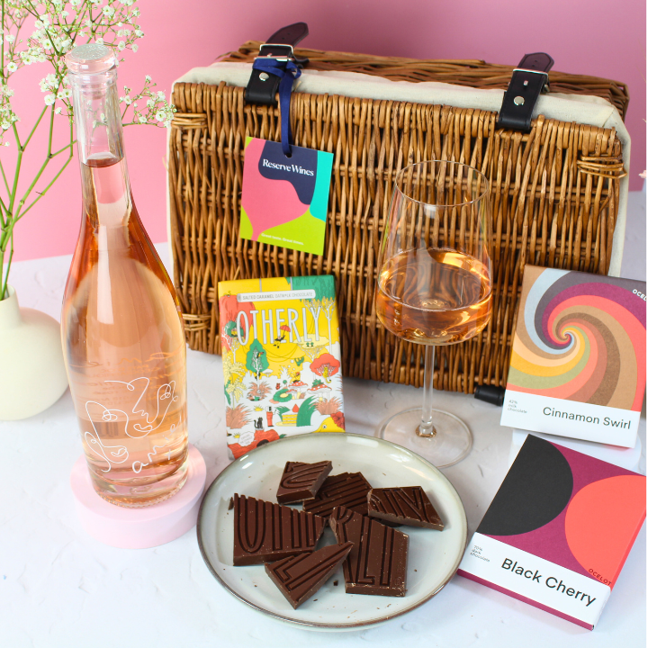 The Rosé Retreat Hamper – Rosé Wine &amp; Artisan Chocolate