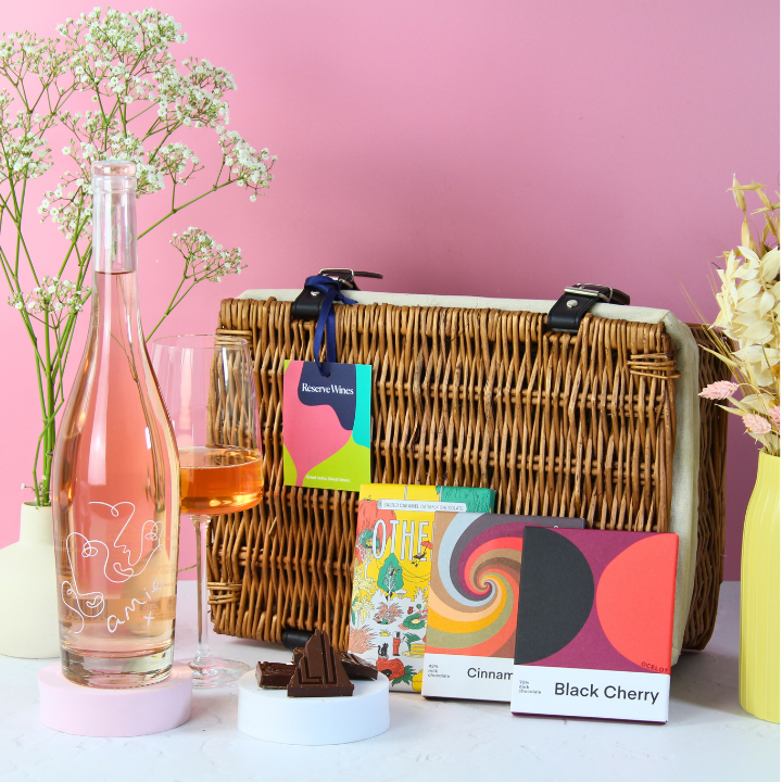 The Rosé Retreat Hamper – Rosé Wine &amp; Artisan Chocolate