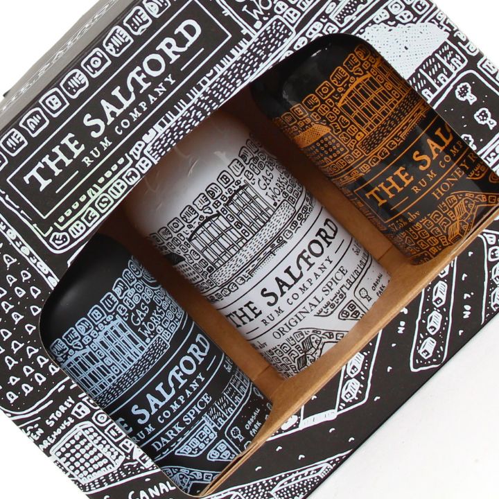 Salford Rum Miniature Gift Set (3 x 5cl) Close Up