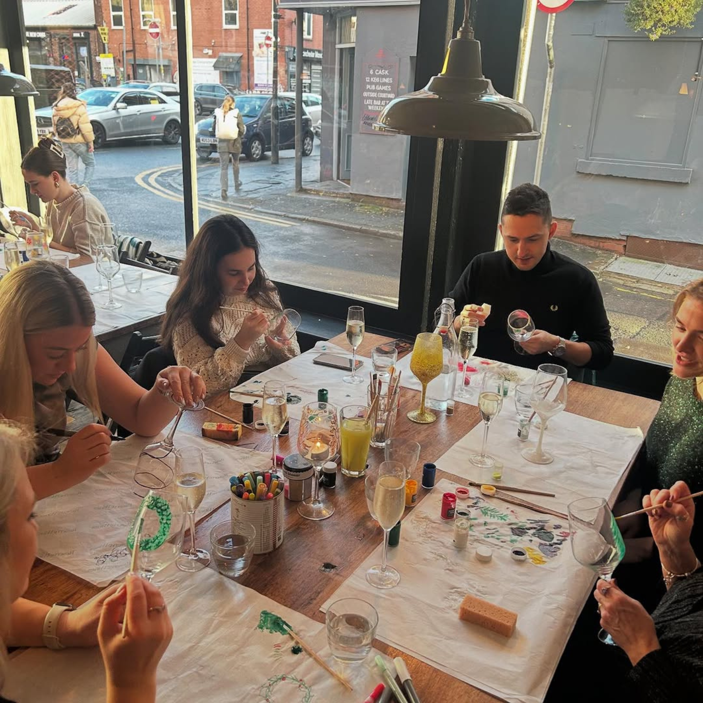 Sip and paint tasting evening