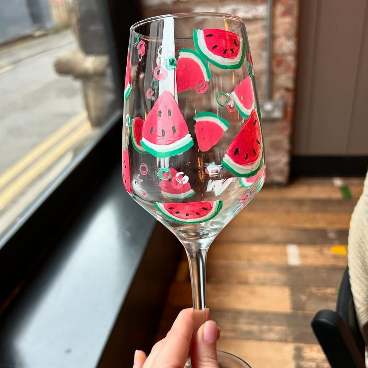 Sip and paint glass
