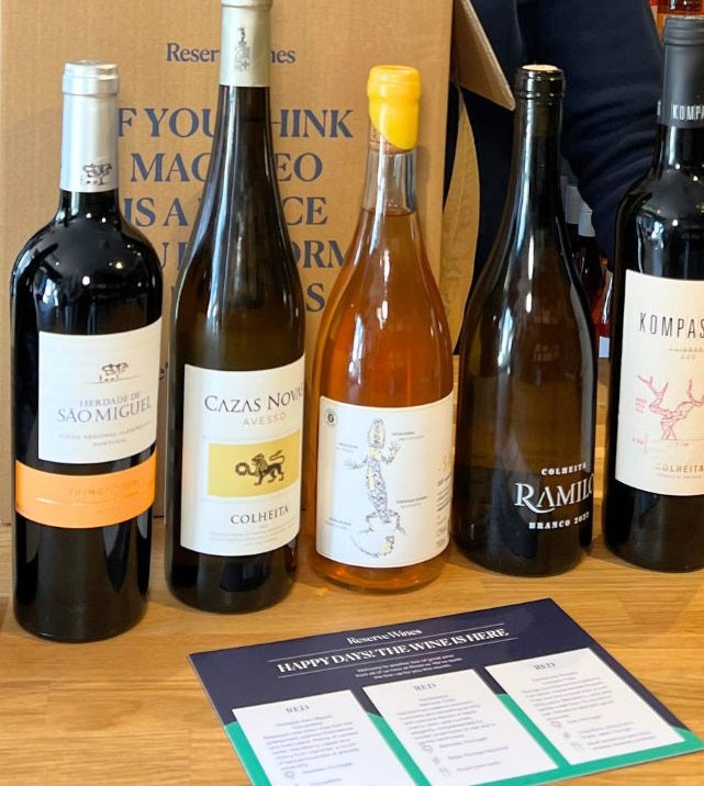 Wine bottles on a table