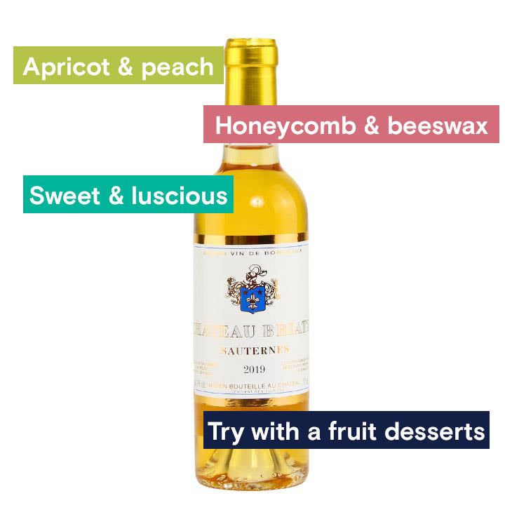 Chateau Briatte, Sauternes 2019 (37.5cl) bottle and notes