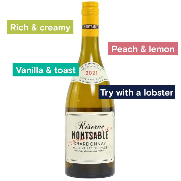 Montsable Reserve Chardonnay Bottle and notes