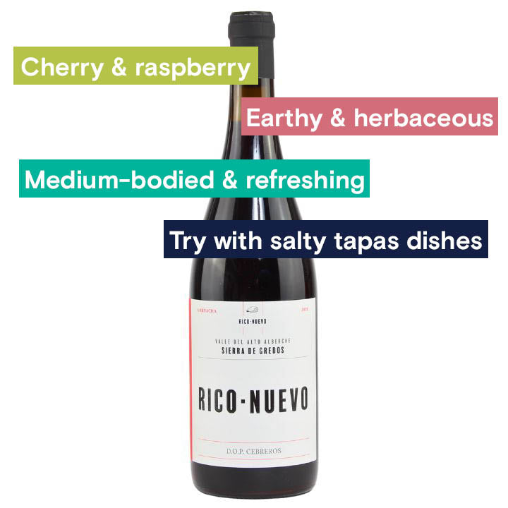 Rico Nuevo Garnacha bottle and notes