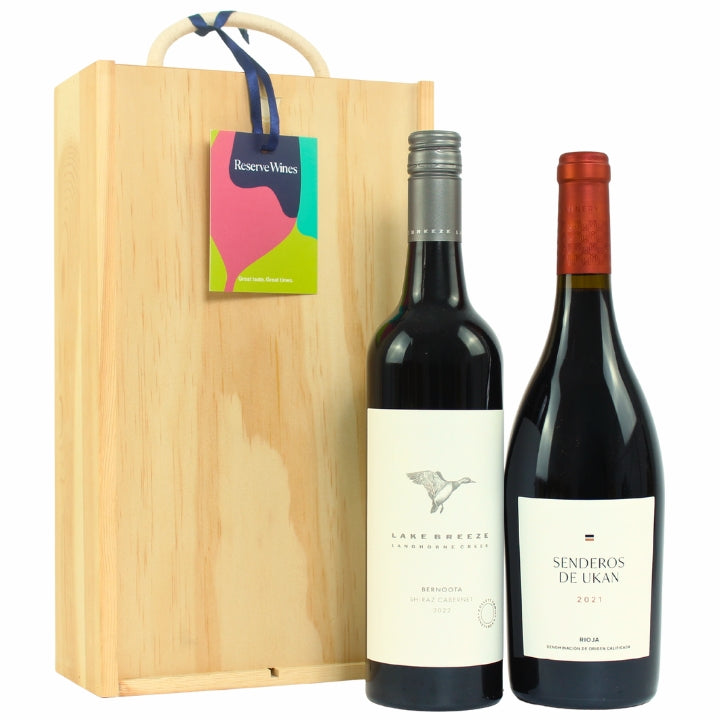 Deluxe Birthday Red Wine Gift - Rioja and Shiraz Cabernet
