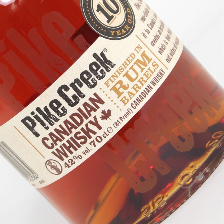 Pike Creek 10 year old Canadian Whisky Close Up