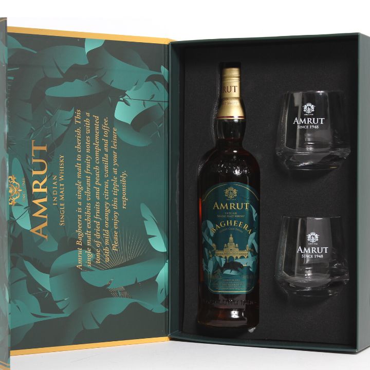 Amrut Bagheera Sherry Cask Gift Pack inc. 2 Glasses