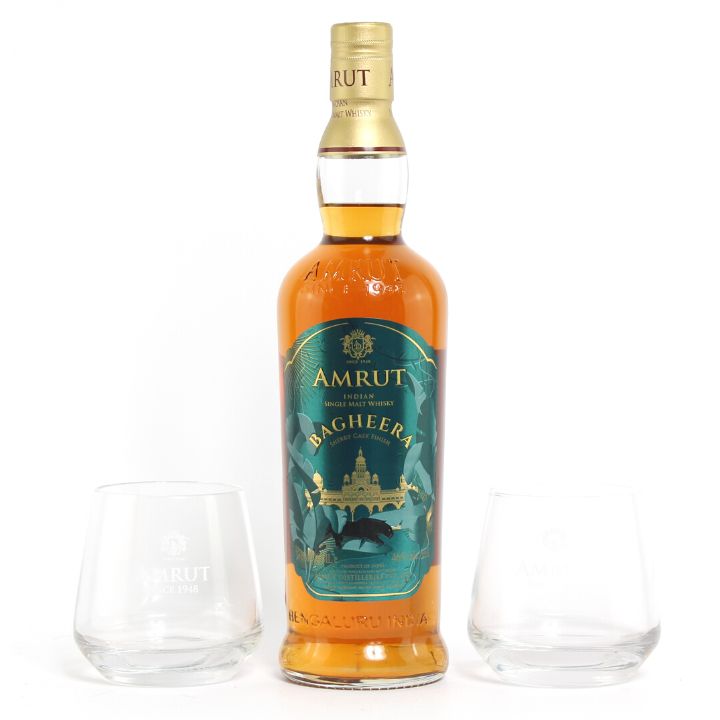 Amrut Bagheera Sherry Cask Gift Pack inc. 2 Glasses