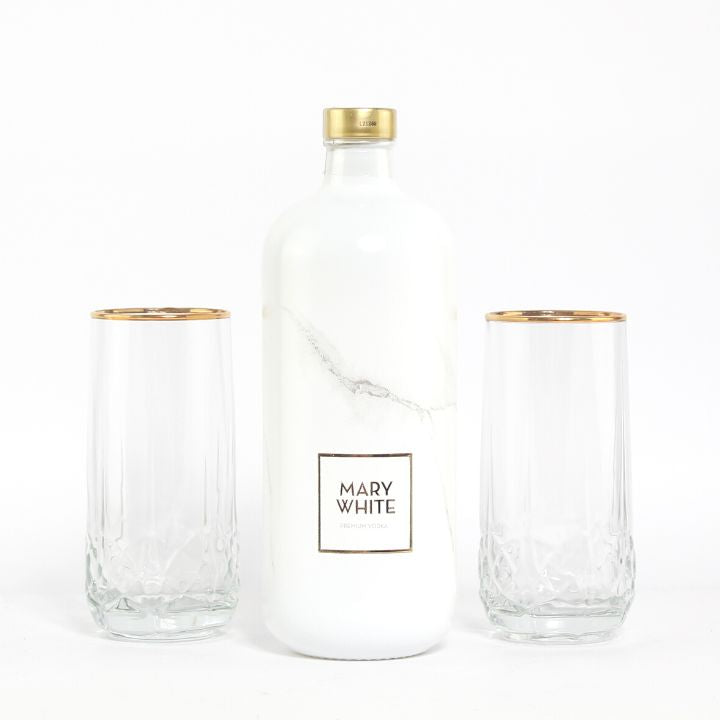 Reserve Wines | Mary White Vodka Gift Bottle and glasses