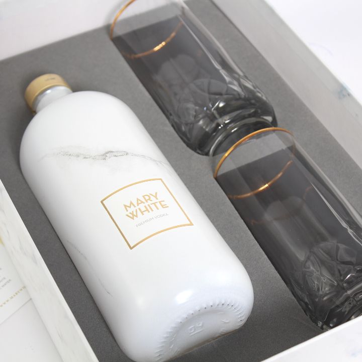 Reserve Wines | Mary White Vodka Gift Box Close Up Inside