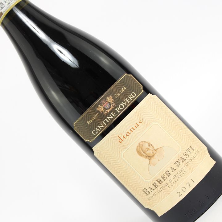 Reserve Wines Cantine Povero, Barbera d&#39;Asti &#39;Dianae&#39; 2021 Bottle Image  Close Up
