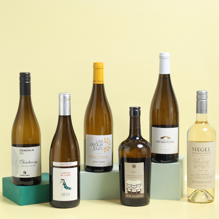 Reserve Wines Find Your New Favourite White Wines for Spring 6 bottle Case including Sensale Chardonnay Organic 2020;  Mora & Memo, Tino Vermentino Di Sardegna 2020;  Emile Balland, Coteaux du Giennois Blanc 2020;  Siegel, Handpicked Reserva Sauvignon Blanc 2021; L'Arche de Loire, Chenin Blanc IGP 2018;  Domaine Fiumicicoli Blanc 2020