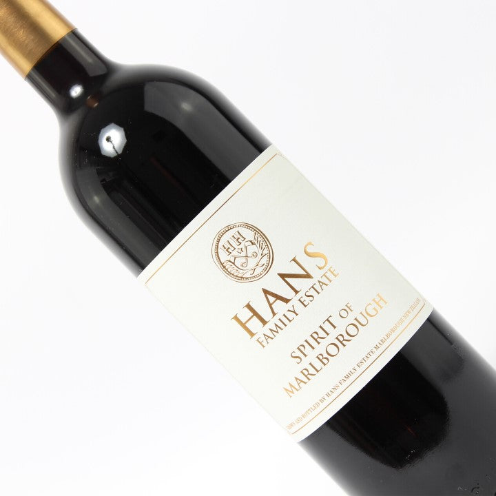 Reserve Wines Hans Herzog, &quot;Spirit of Marlborough&quot; Merlot Cabernet Bottle Image Close Up