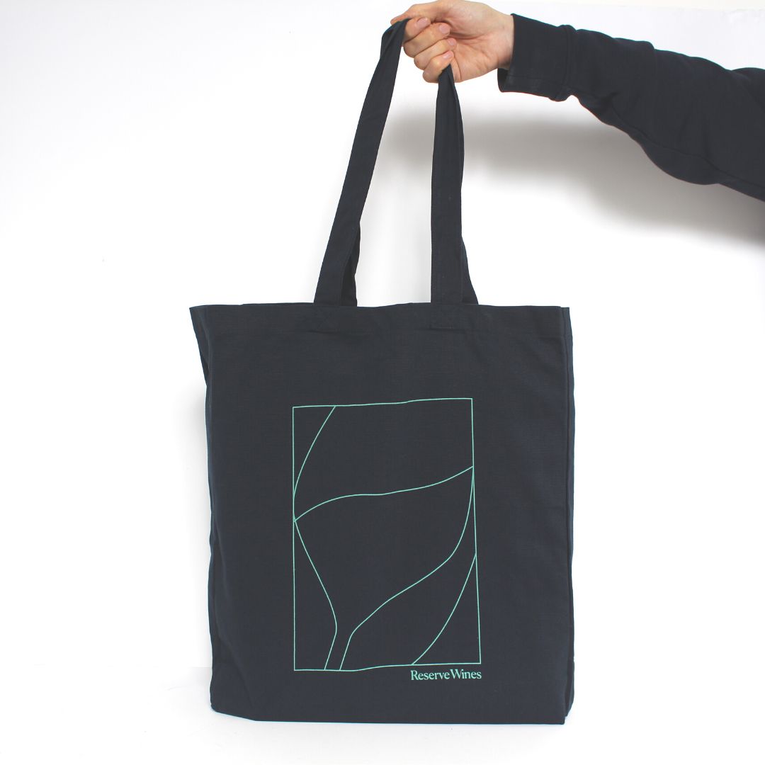 Reserve Wines Navy Tote Bag - Line image