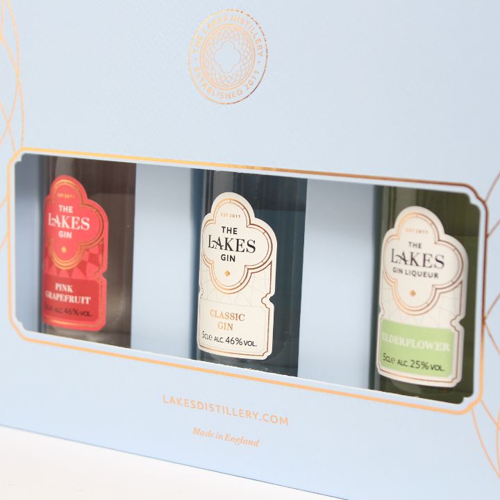 The Lakes Gin Collection Gift Pack (3 x 5cl) Close Up