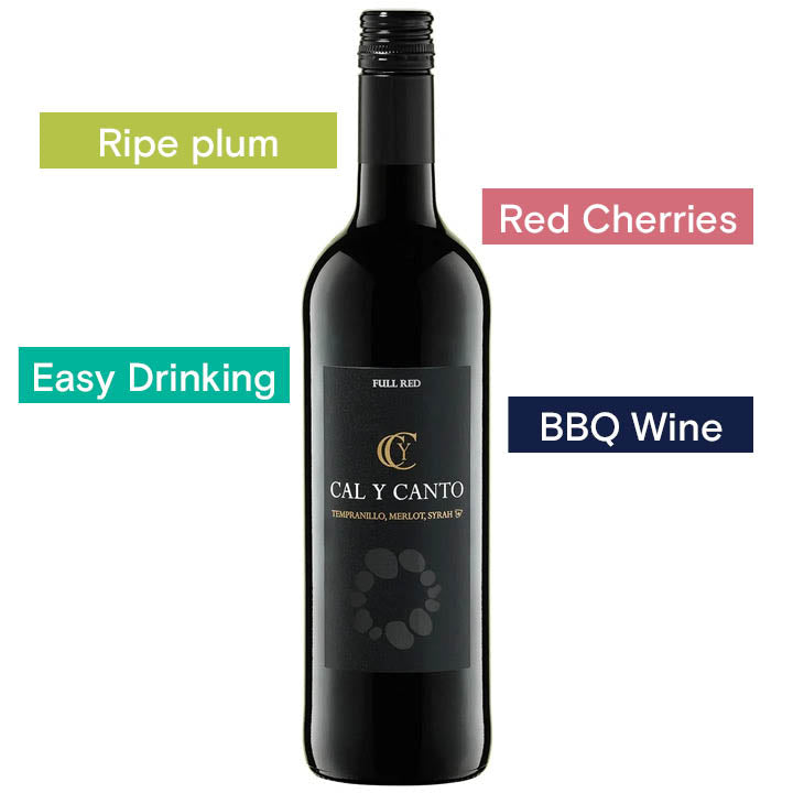 Reserve Wines. Cal Y Canto, Tempranillo, Merlot, Syrah. Notes: Ripe plum, red cherries, easy drinking, BBQ Wine.