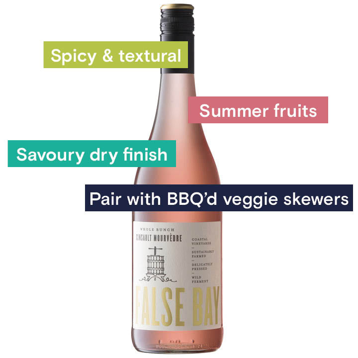 Spicy &amp; textural, summer fruits, savoury dry finish, pair woth BBQ&#39;d veggie skweres